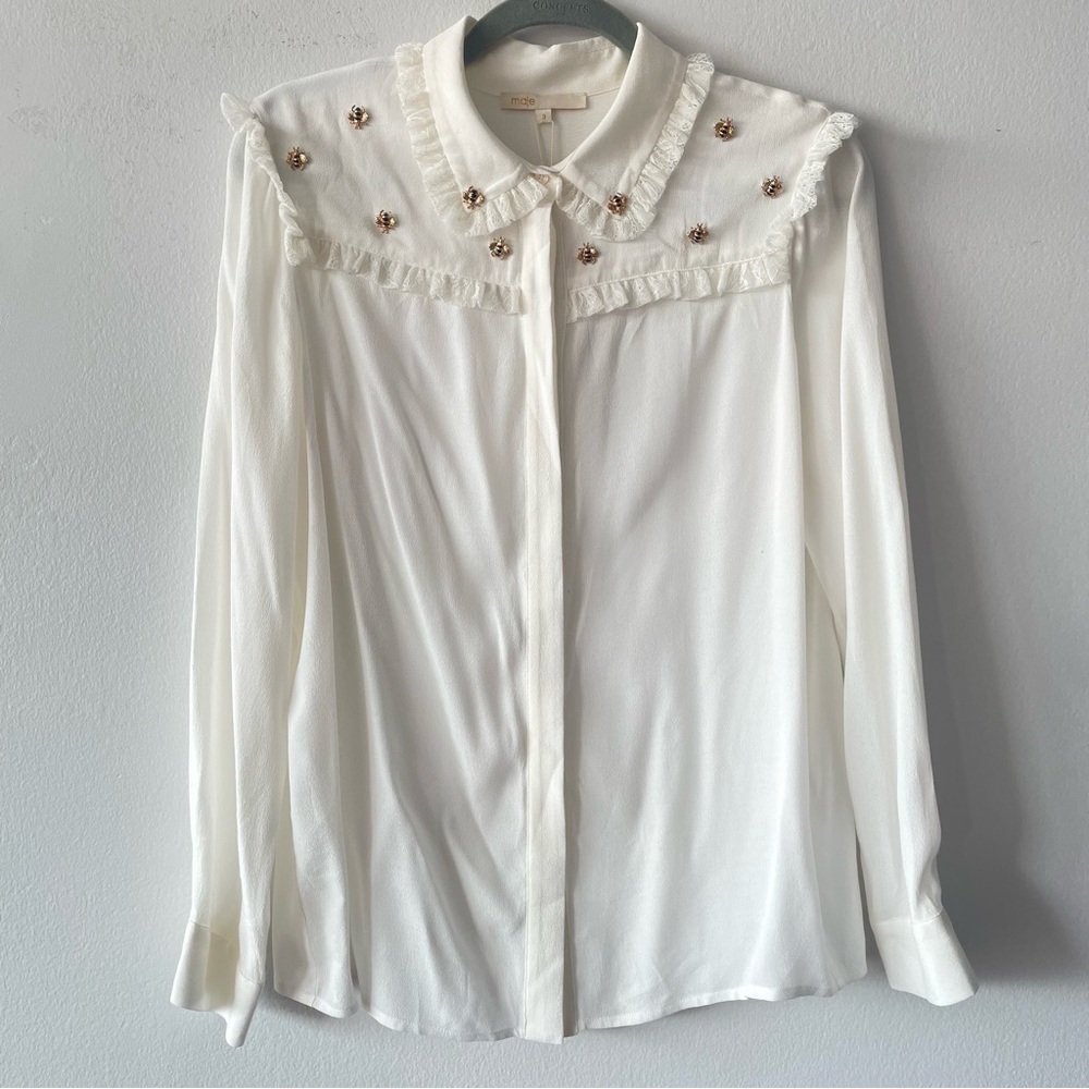 Maje Embellished 🐝 Blouse